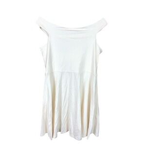 ASOS Cream Off The‎ Shoulder Skater Dress Open Back US 10